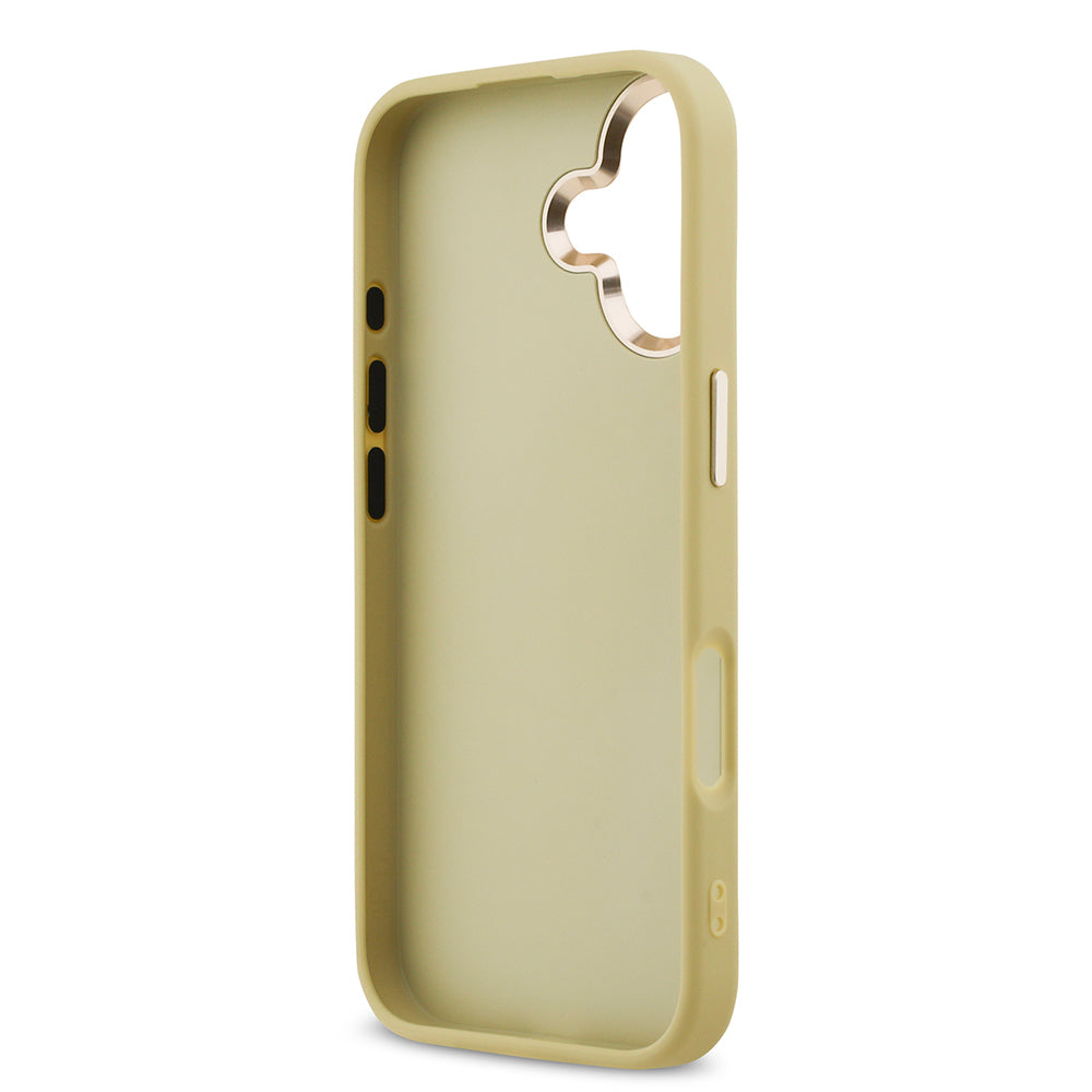 iPhone 17 Kılıf Guess Orijinal Lisanslı 4G Büyük Metal Kamera Çerçeveli ve Logolu Glitter Kılıf