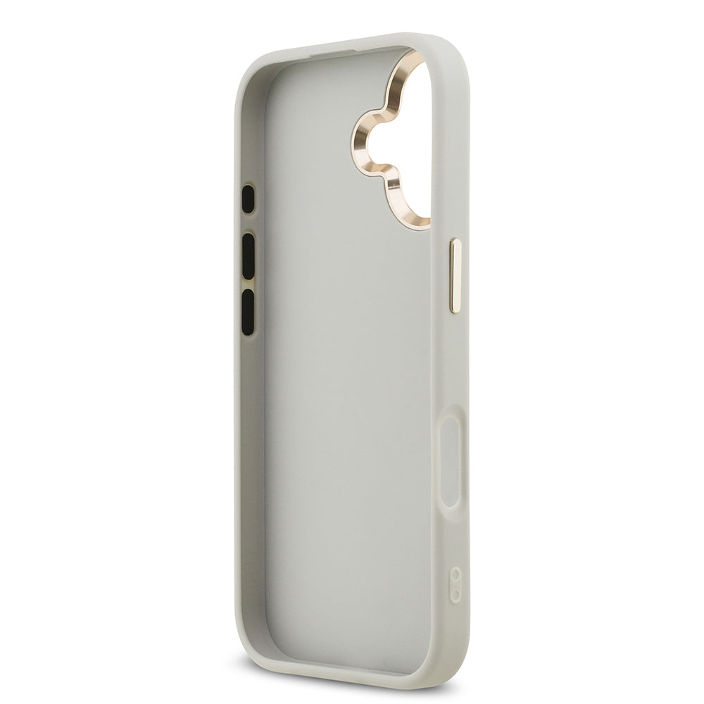 iPhone 17 Kılıf Guess Orijinal Lisanslı 4G Büyük Metal Kamera Çerçeveli ve Logolu Glitter Kılıf