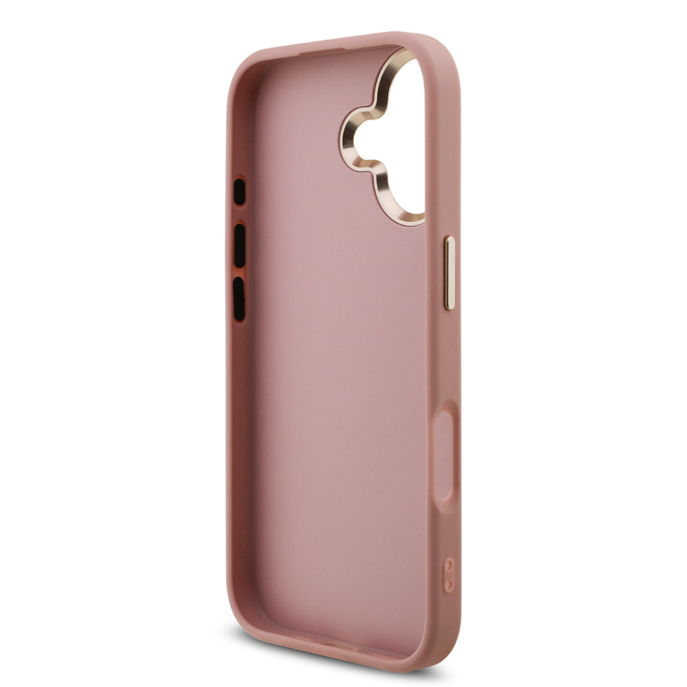 iPhone 17 Kılıf Guess Orijinal Lisanslı 4G Büyük Metal Kamera Çerçeveli ve Logolu Glitter Kılıf