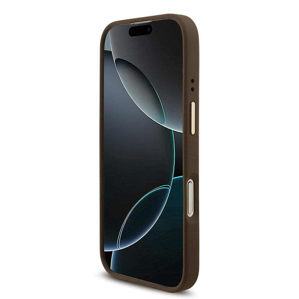 iPhone 17 Kılıf Guess Orijinal Lisanslı 4G Büyük Metal Logolu Kalın Askılı Kılıf