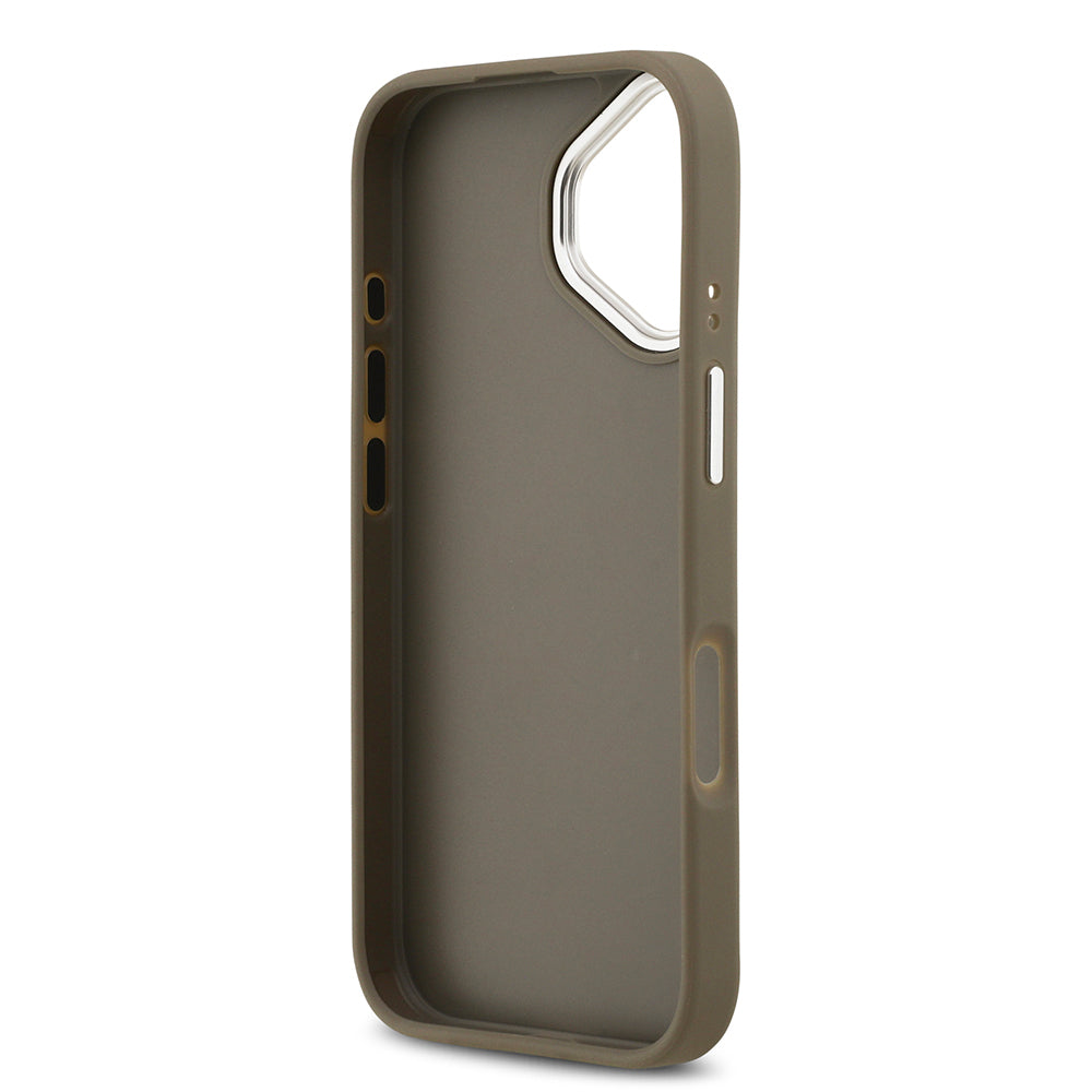 iPhone 17 Kılıf Guess Orijinal Lisanslı Grained 4G Metal Büyük Logolu Kılıf