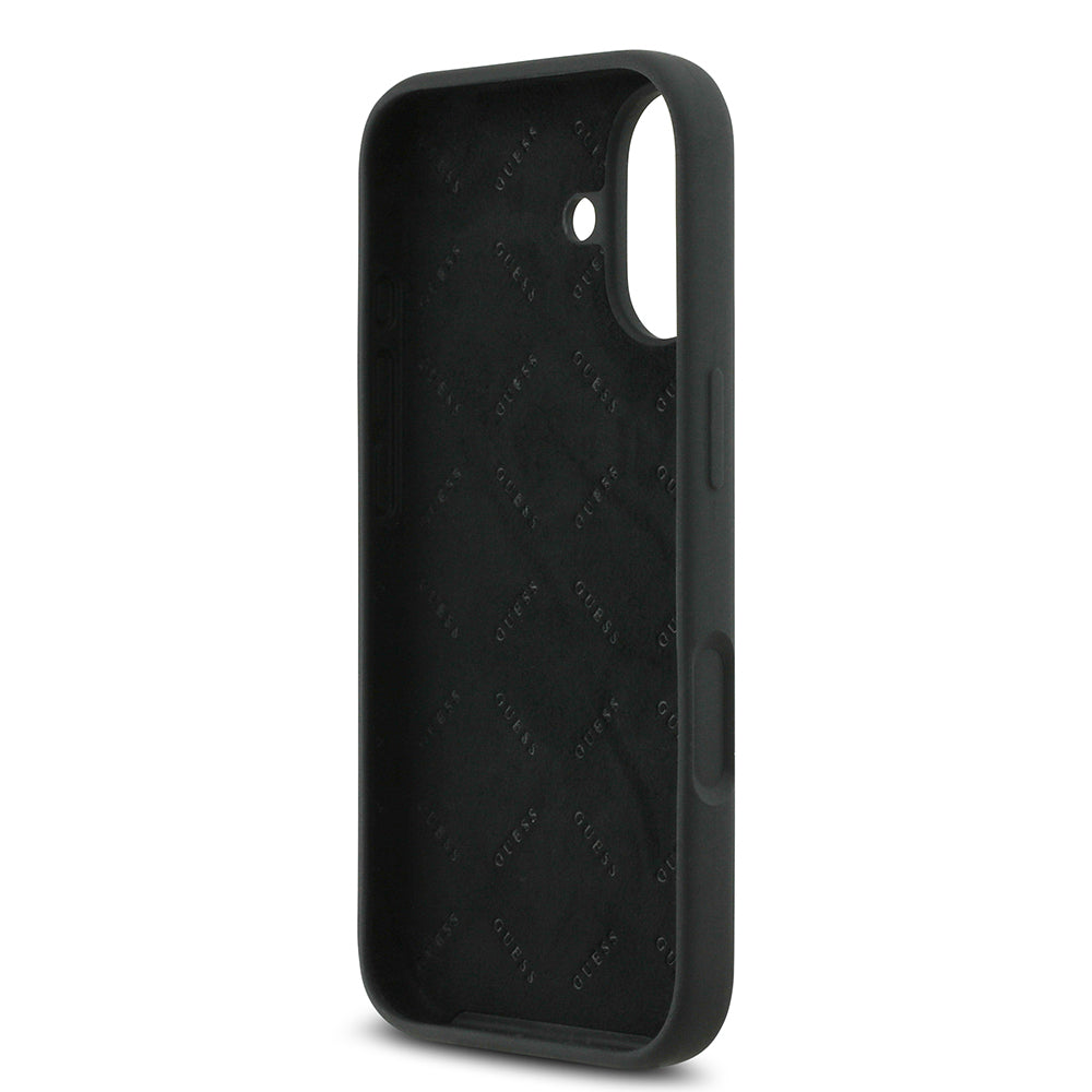 iPhone 17 Kılıf Guess Orijinal Lisanslı Grained Yazı Logolu Kılıf