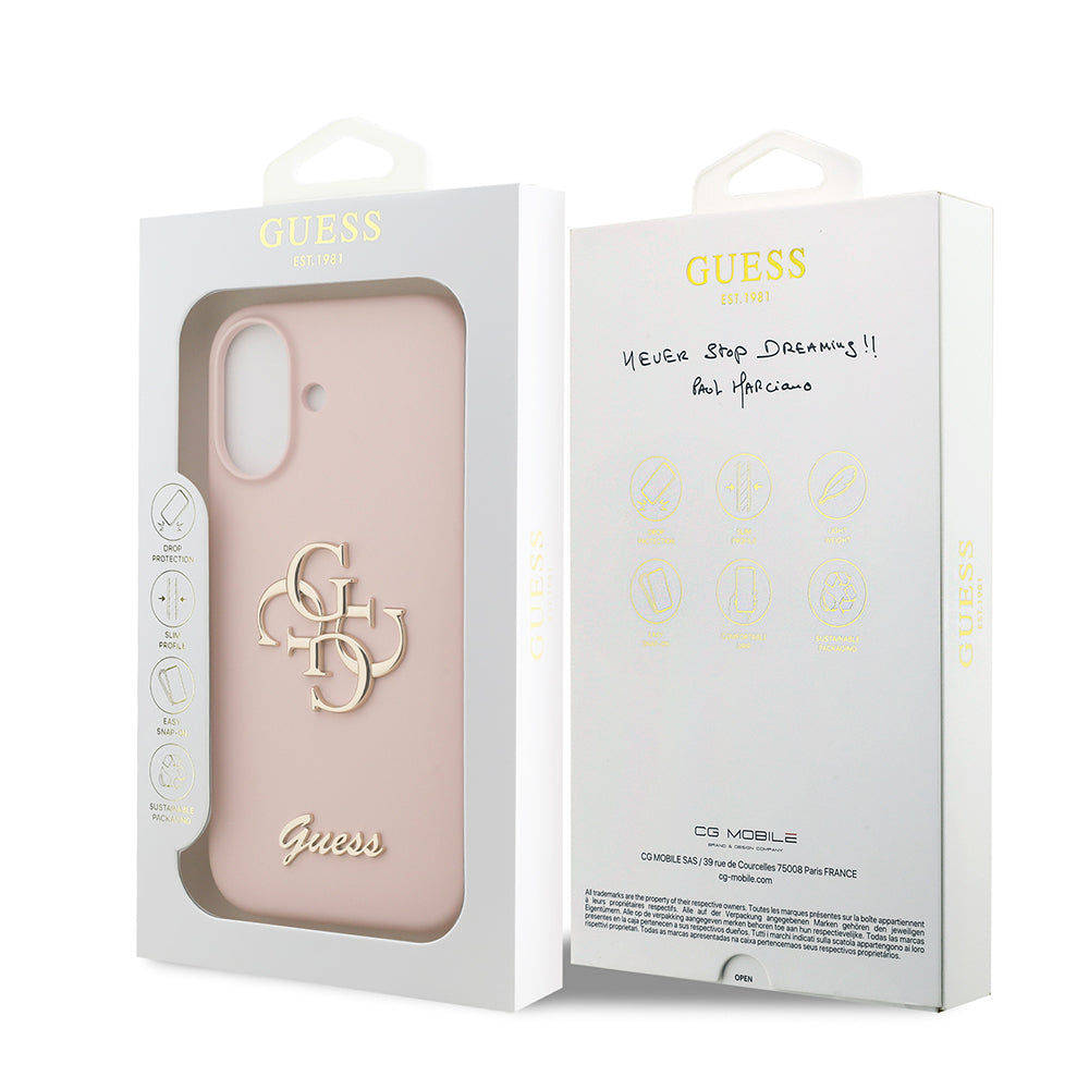 iPhone 17 Kılıf Guess Orijinal Lisanslı Grained Yazı Logolu Kılıf
