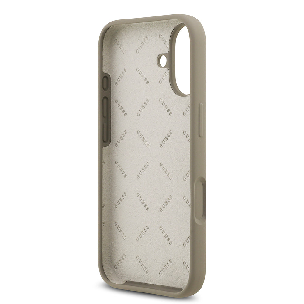 iPhone 17 Kılıf Guess Orijinal Lisanslı Grained Yazı Logolu Kılıf