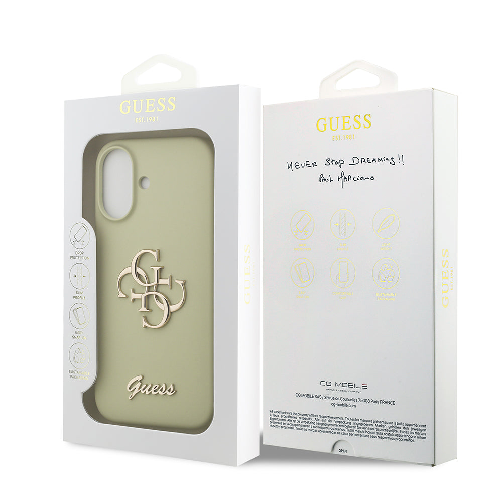 iPhone 17 Kılıf Guess Orijinal Lisanslı Grained Yazı Logolu Kılıf