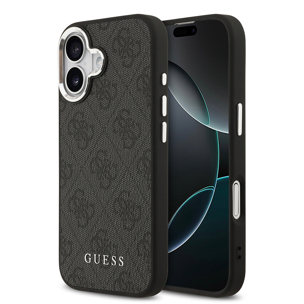 iPhone 17 Kılıf Guess Orijinal Lisanslı M-safe Şarj Özellikli 4G Klasik Yazı Logolu Kılıf
