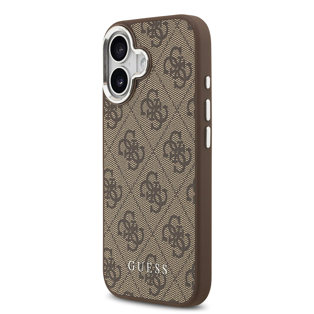 iPhone 17 Kılıf Guess Orijinal Lisanslı M-safe Şarj Özellikli 4G Klasik Yazı Logolu Kılıf