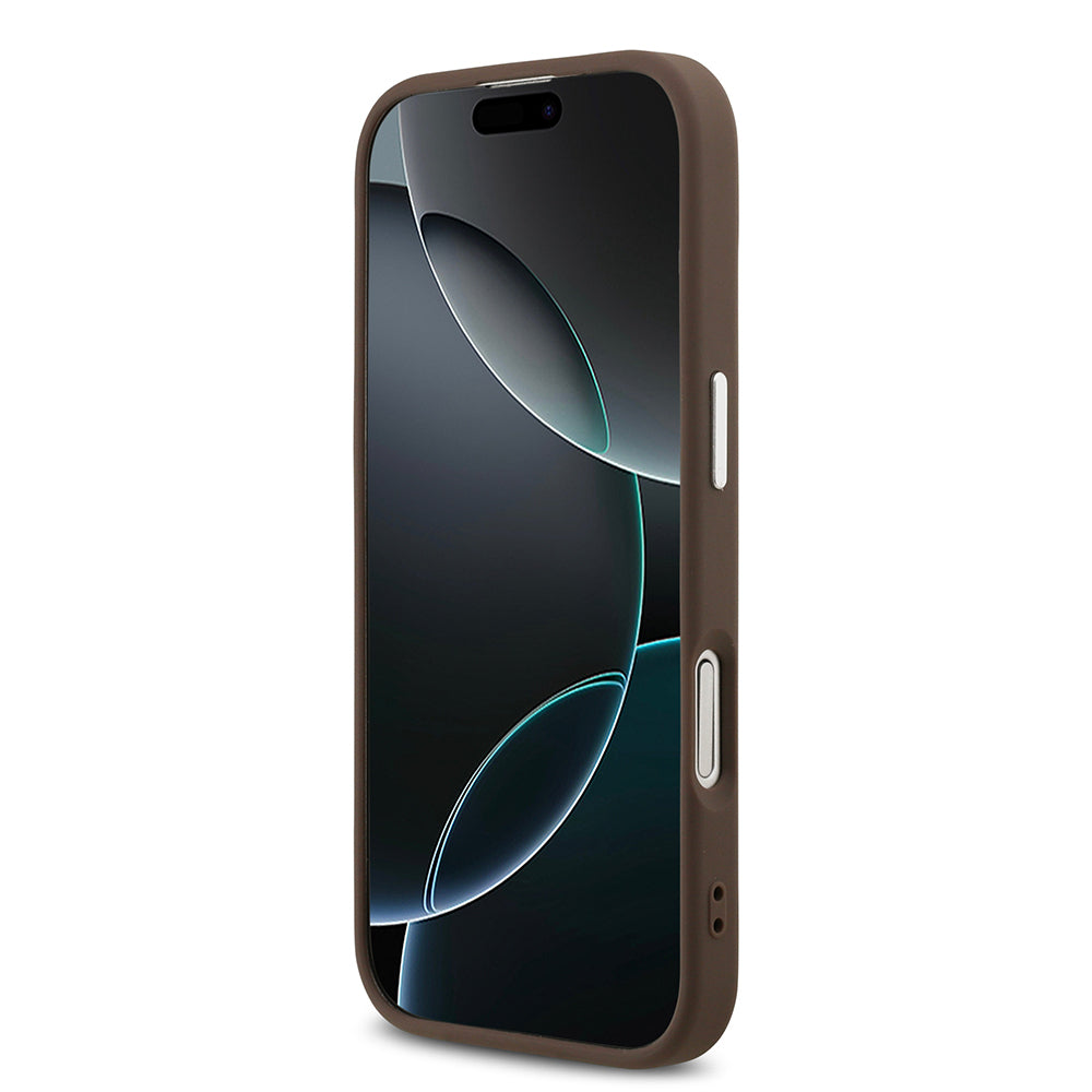 iPhone 17 Kılıf Guess Orijinal Lisanslı M-safe Şarj Özellikli 4G Klasik Yazı Logolu Kılıf