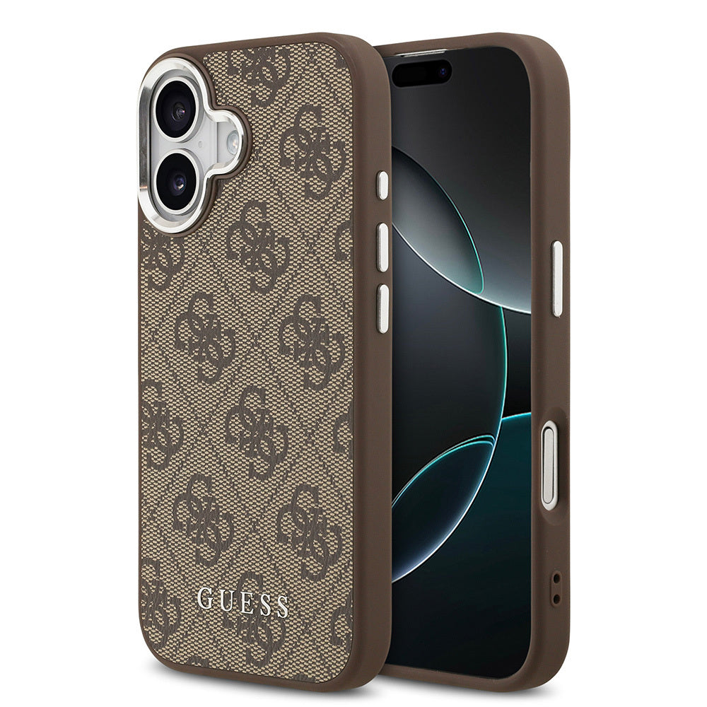 iPhone 17 Kılıf Guess Orijinal Lisanslı M-safe Şarj Özellikli 4G Klasik Yazı Logolu Kılıf