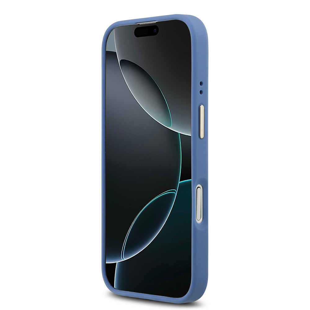 iPhone 17 Kılıf Guess Orijinal Lisanslı M-safe Şarj Özellikli Gold Metal Kamera Çerçeveli PU Deri 4G Desenli Yazı Logolu Kılıf