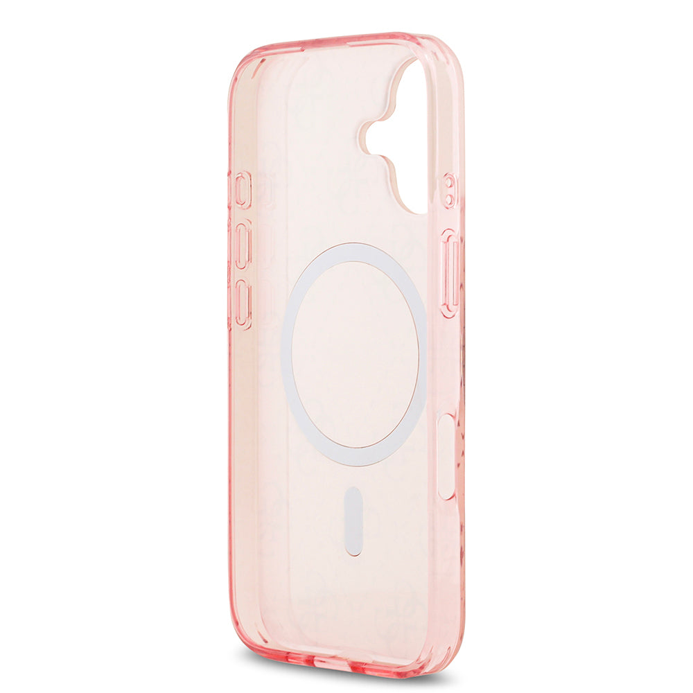 iPhone 17 Kılıf Guess Orijinal Lisanslı M-safe Şarj Özellikli IML Baskılı Klasik Logolu 4G Desenli Kılıf