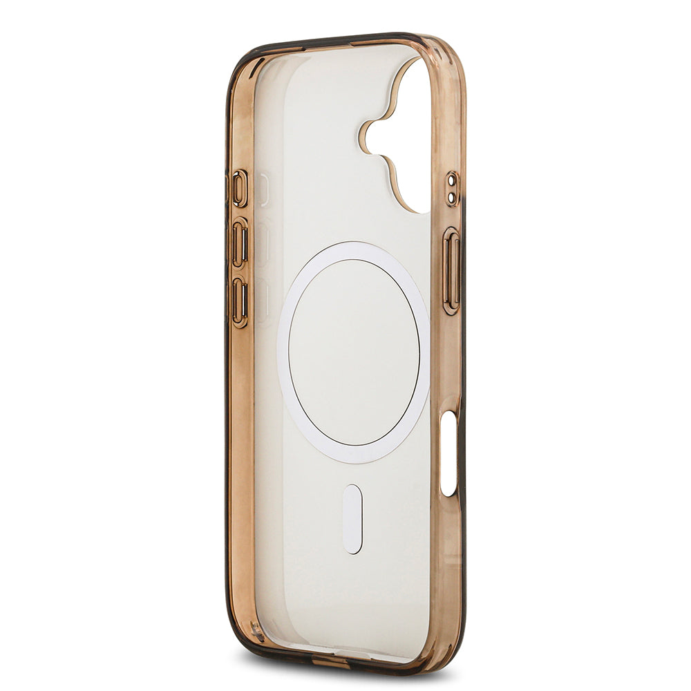 iPhone 17 Kılıf Guess Orijinal Lisanslı M-safe Şarj Özellikli IML Baskılı Klasik Logolu 4G Desenli Kılıf