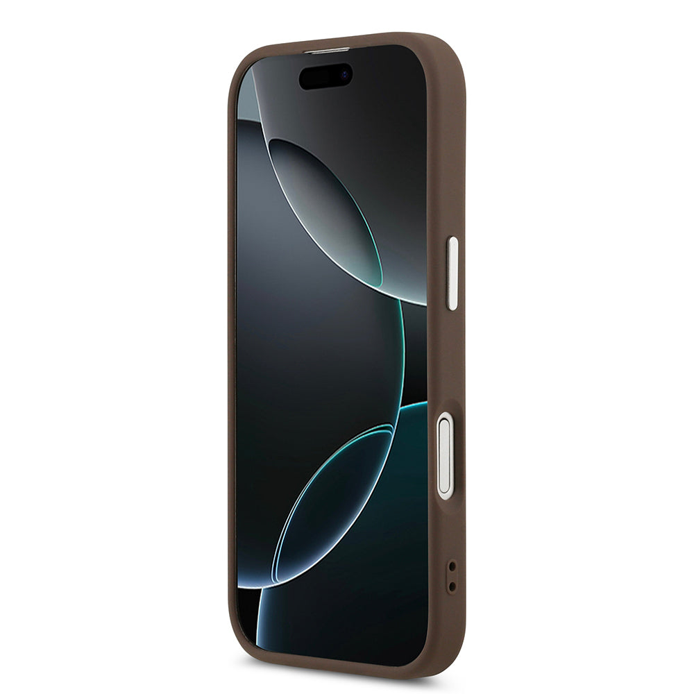 iPhone 17 Kılıf Guess Orijinal Lisanslı M-safe Şarj Özellikli Klasik Yazı Logolu PU Deri Kılıf