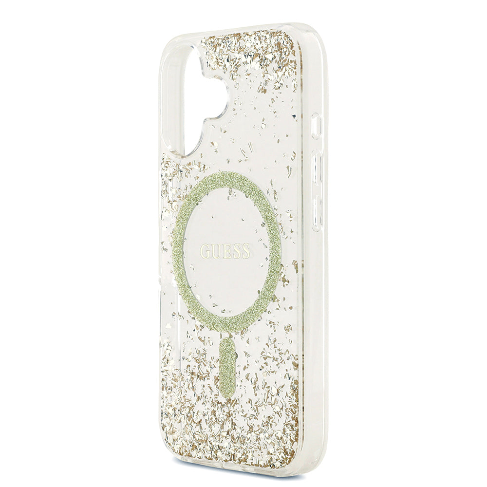 iPhone 17 Kılıf Guess Orijinal Lisanslı M-safe Şarj Özellikli Transparan Resin Bottom Kılıf