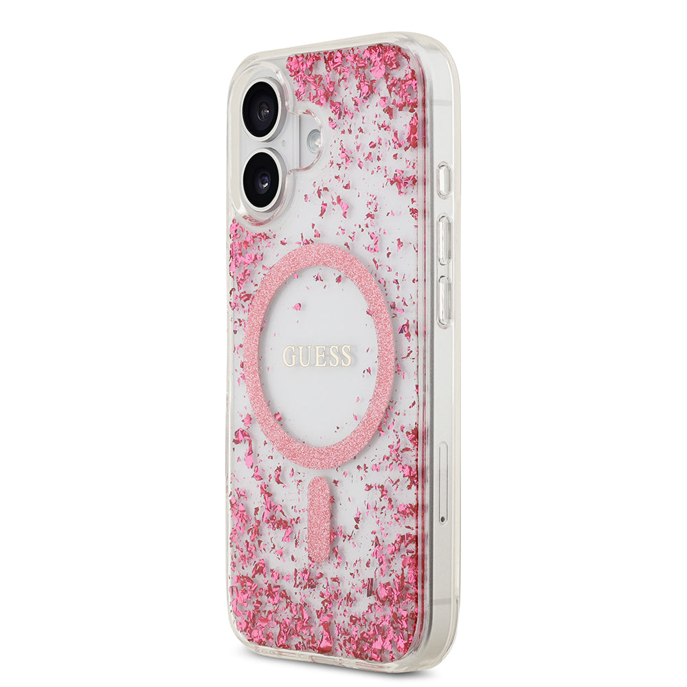 iPhone 17 Kılıf Guess Orijinal Lisanslı M-safe Şarj Özellikli Transparan Resin Bottom Kılıf