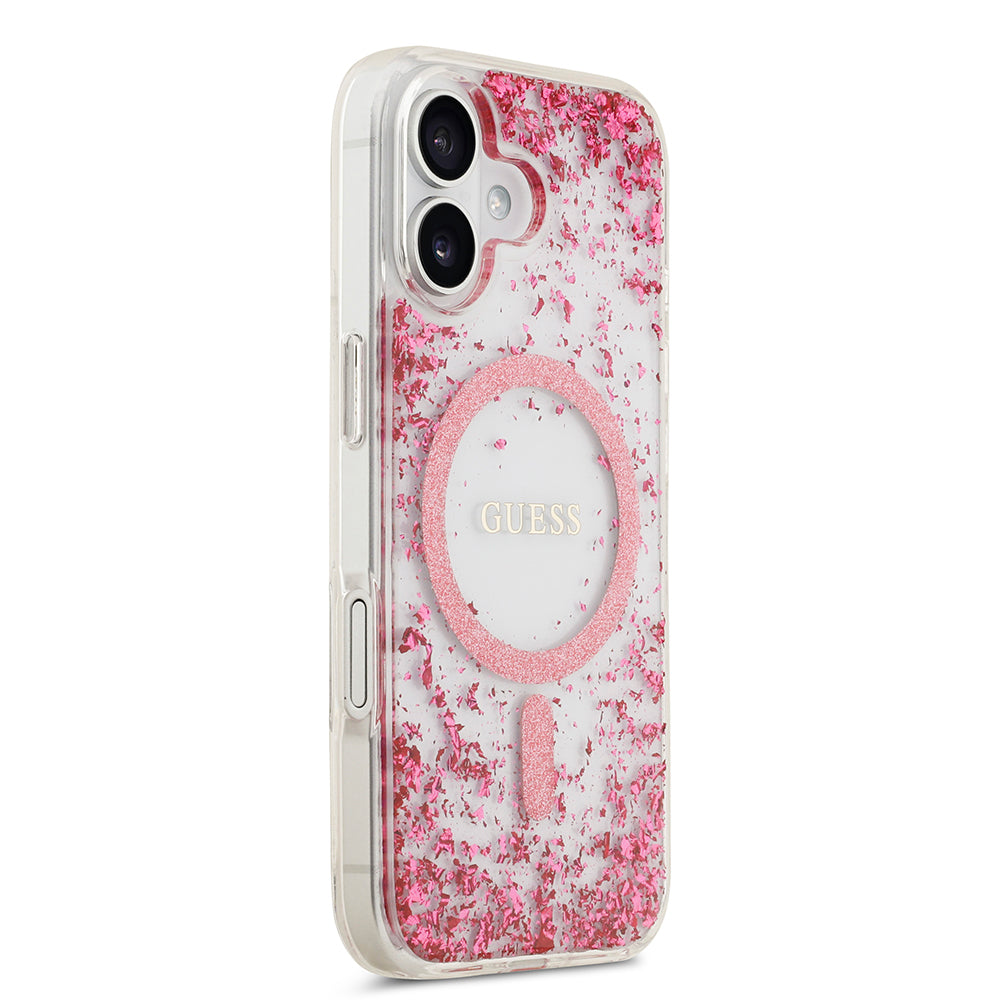 iPhone 17 Kılıf Guess Orijinal Lisanslı M-safe Şarj Özellikli Transparan Resin Bottom Kılıf