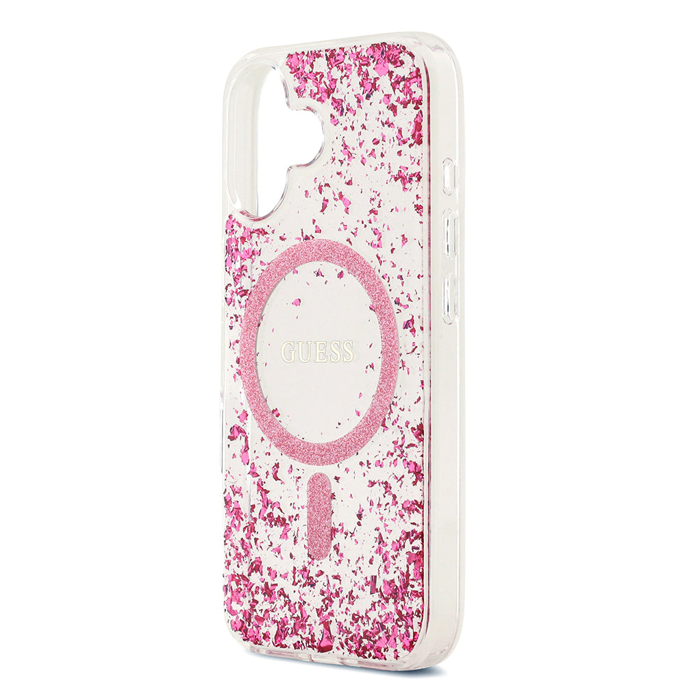 iPhone 17 Kılıf Guess Orijinal Lisanslı M-safe Şarj Özellikli Transparan Resin Bottom Kılıf