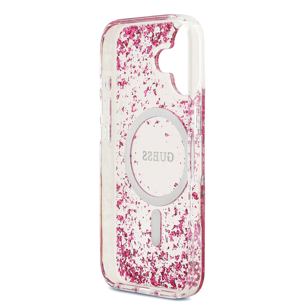 iPhone 17 Kılıf Guess Orijinal Lisanslı M-safe Şarj Özellikli Transparan Resin Bottom Kılıf
