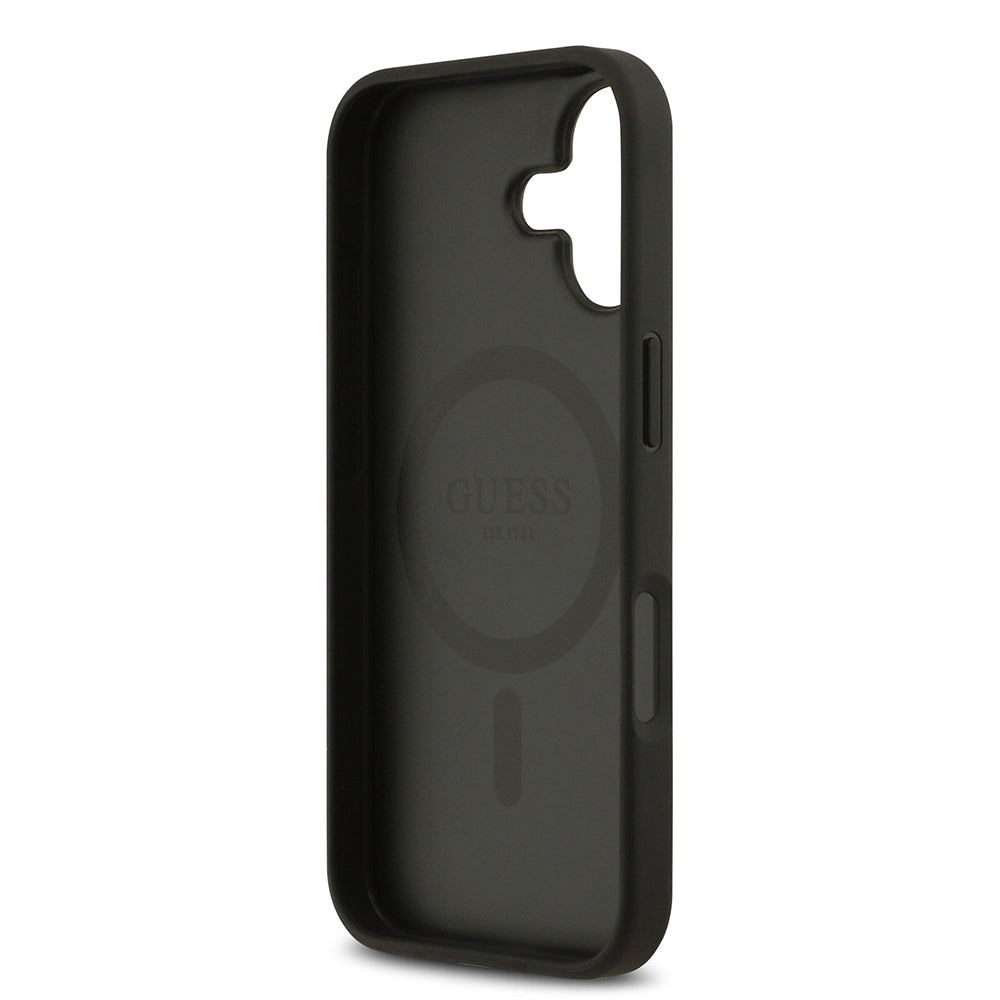 iPhone 17 Kılıf Guess Orijinal Lisanslı M-safe Şarj Özellikli Yazı Logolu Circle Classic Kılıf