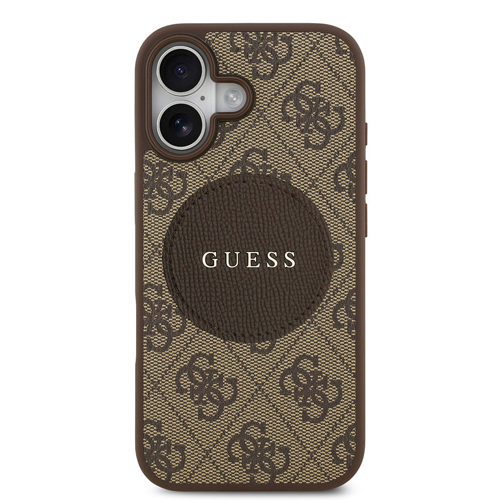 iPhone 17 Kılıf Guess Orijinal Lisanslı M-safe Şarj Özellikli Yazı Logolu Circle Classic Kılıf