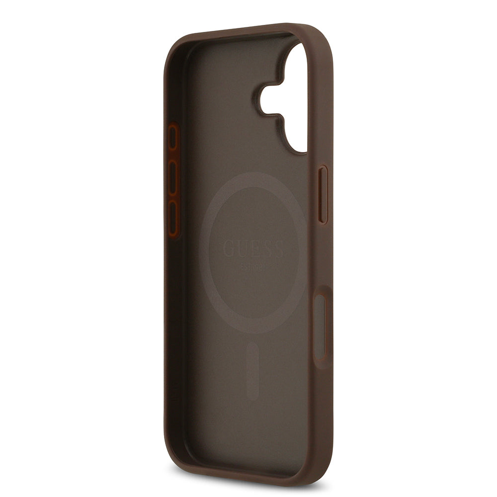 iPhone 17 Kılıf Guess Orijinal Lisanslı M-safe Şarj Özellikli Yazı Logolu Circle Classic Kılıf