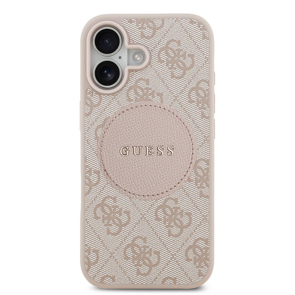 iPhone 17 Kılıf Guess Orijinal Lisanslı M-safe Şarj Özellikli Yazı Logolu Circle Classic Kılıf