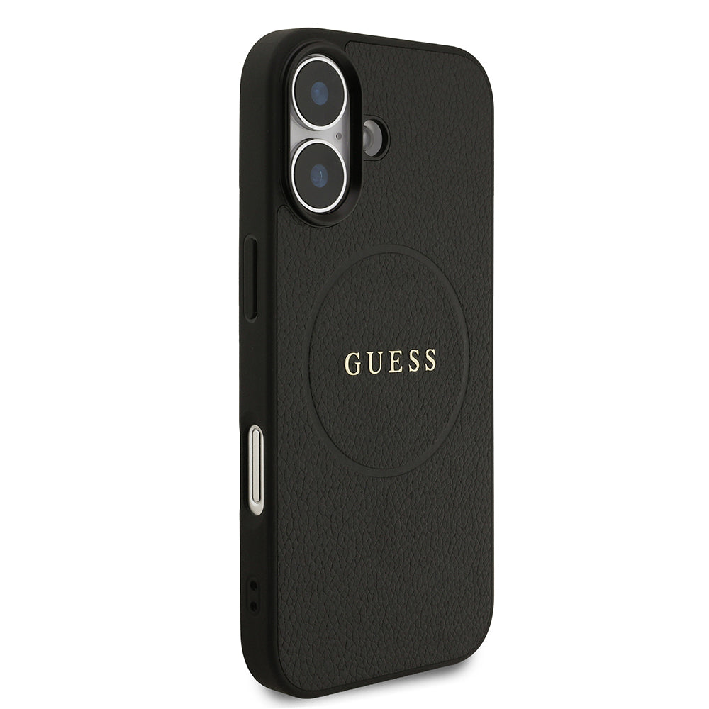 iPhone 17 Kılıf Guess Orijinal Lisanslı M-safe Şarj Özellikli Yazı Logolu PU Deri Kılıf
