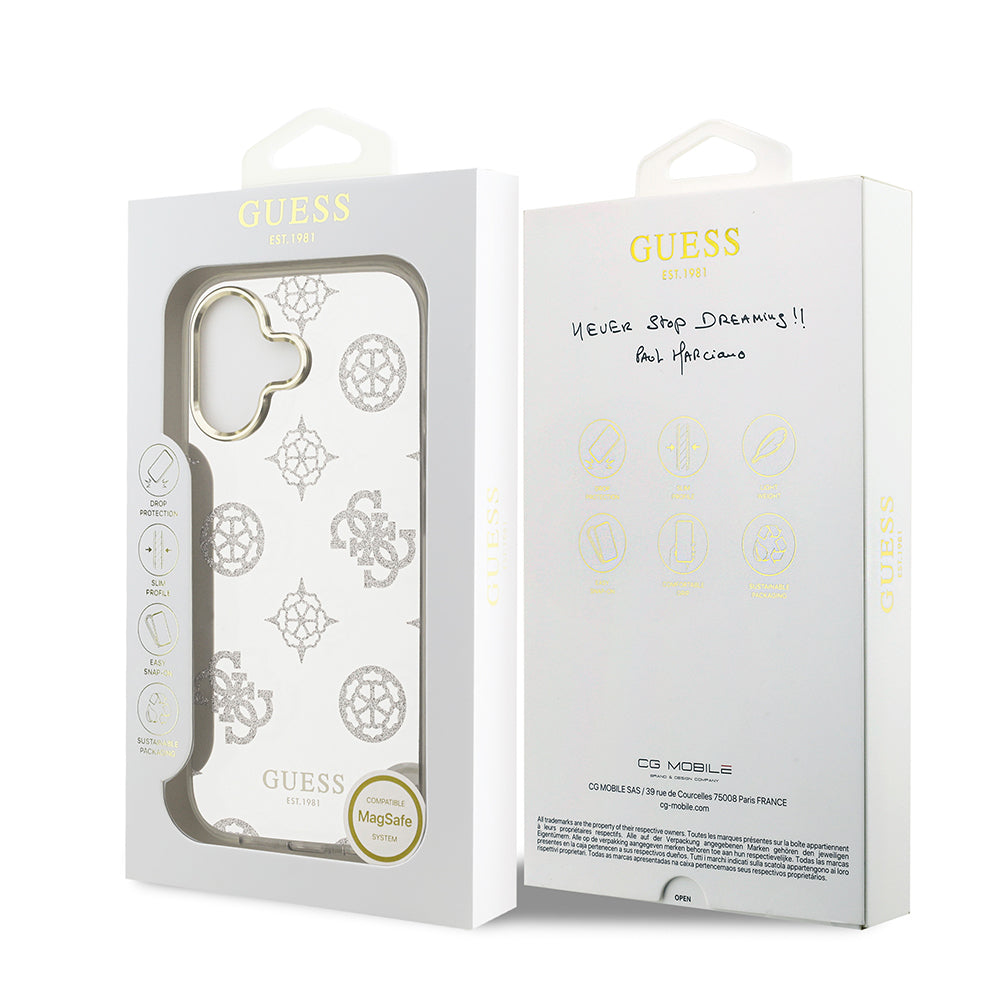 iPhone 17 Kılıf Guess Orijinal Lisanslı Metal Kamera Çerçeveli Simli Aynalı Kılıf