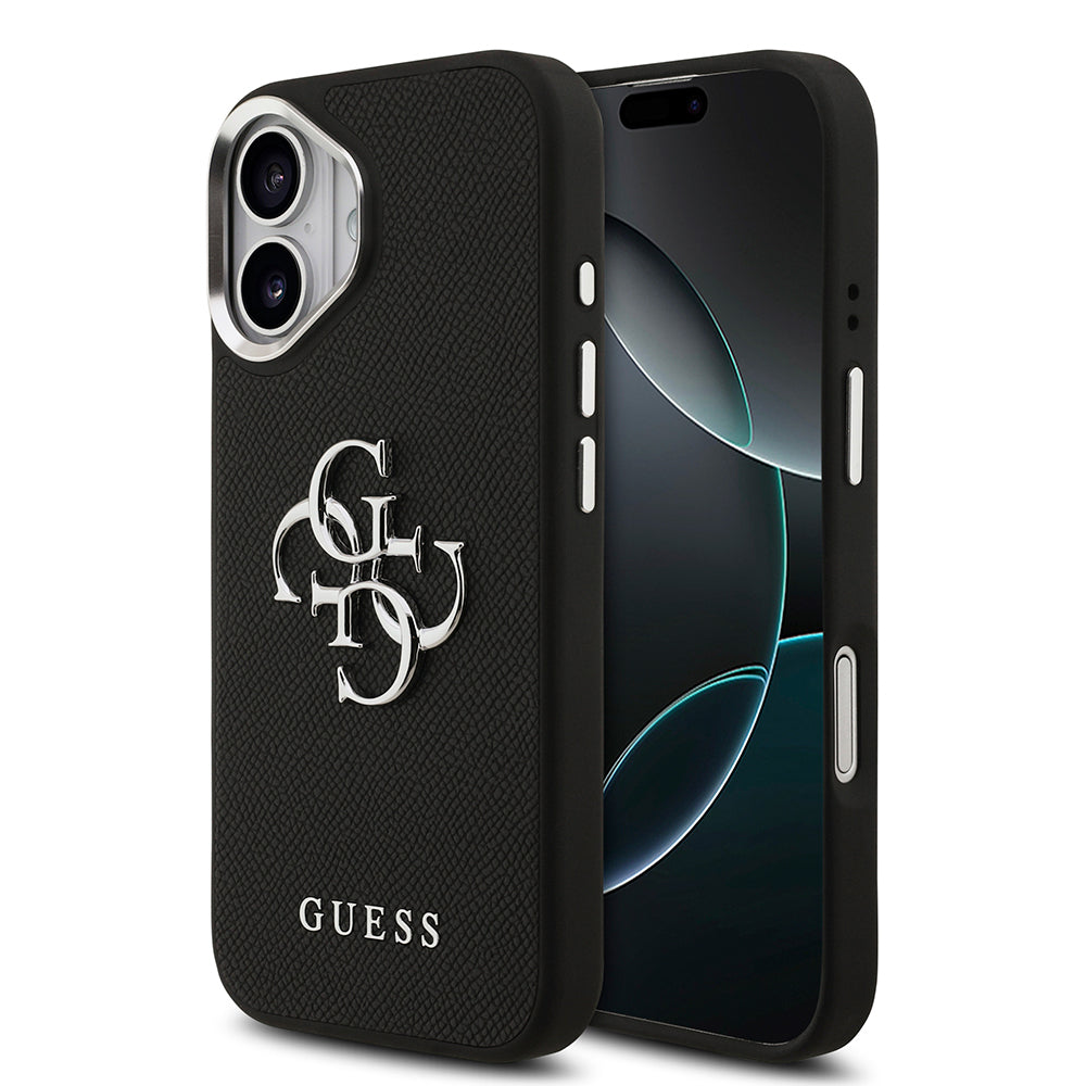 iPhone 17 Kılıf Guess Orijinal Lisanslı PU Deri 4G Büyük Metal Logo Dizaynlı Kılıf