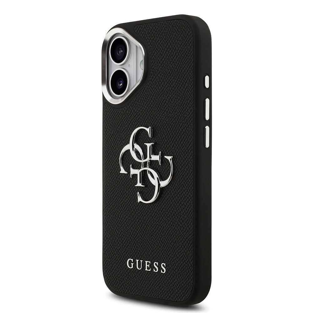 iPhone 17 Kılıf Guess Orijinal Lisanslı PU Deri 4G Büyük Metal Logo Dizaynlı Kılıf