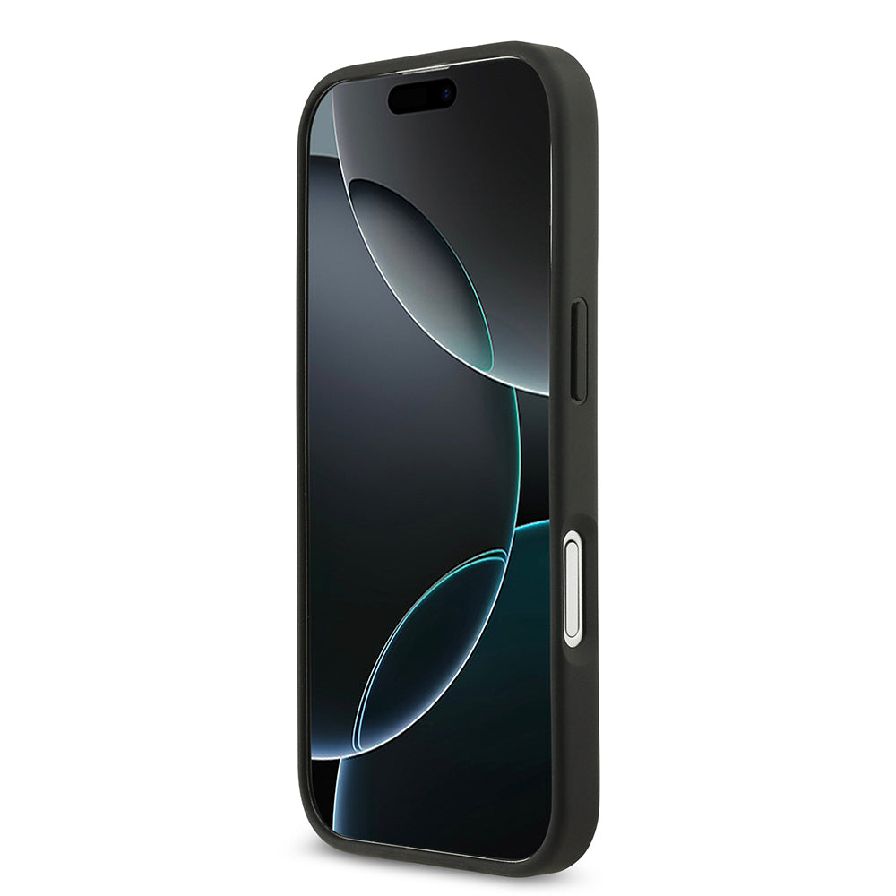 iPhone 17 Kılıf Guess Orijinal Lisanslı Taşlı Arka Yüzey Üçgen Logolu Kılıf