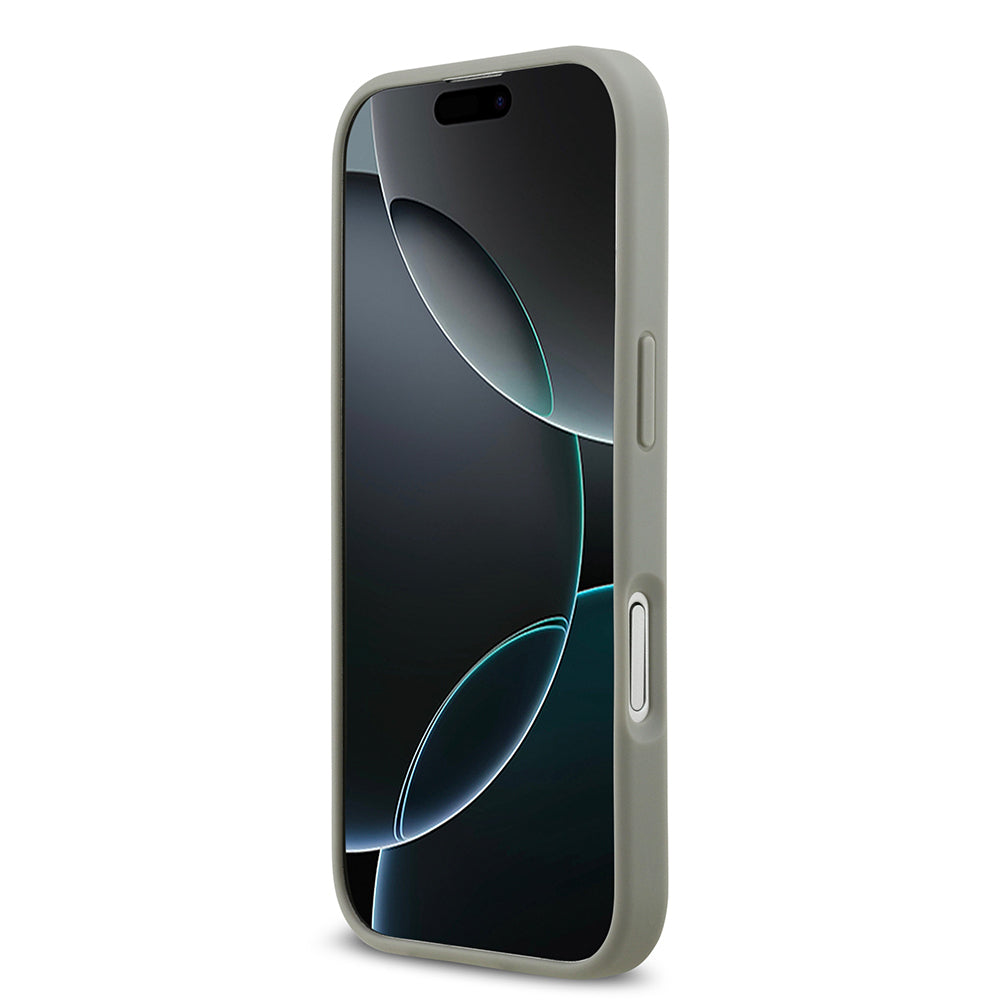 iPhone 17 Kılıf Guess Orijinal Lisanslı Taşlı Arka Yüzey Üçgen Logolu Kılıf
