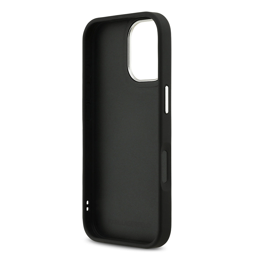 iPhone 17 Kılıf Karl Lagerfeld Orijinal Lisanslı Metal Logolu K&C Heads Pin Kılıf