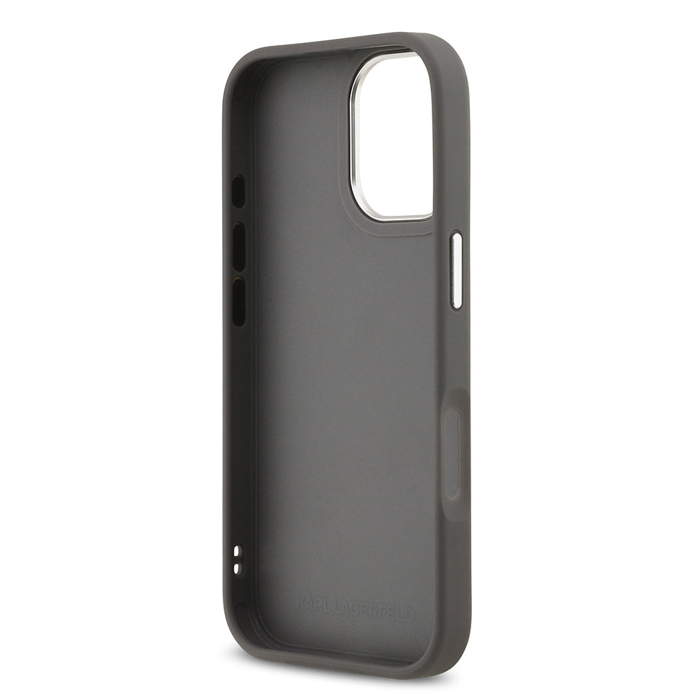 iPhone 17 Kılıf Karl Lagerfeld Orijinal Lisanslı Metal Logolu K&C Heads Pin Kılıf