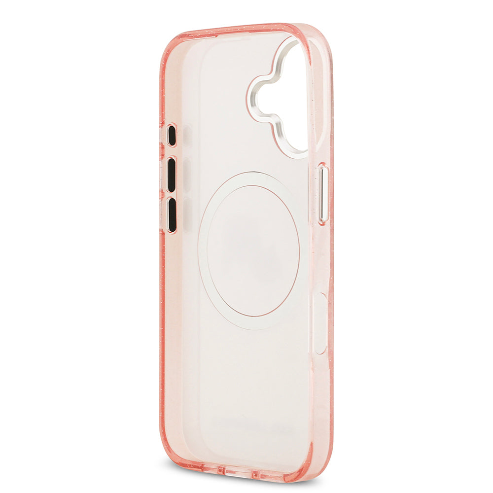 iPhone 17 Kılıf Karl Lagerfeld Orijinal Lisanslı Parlayan Simli Karl & Choupette Heads Kılıf