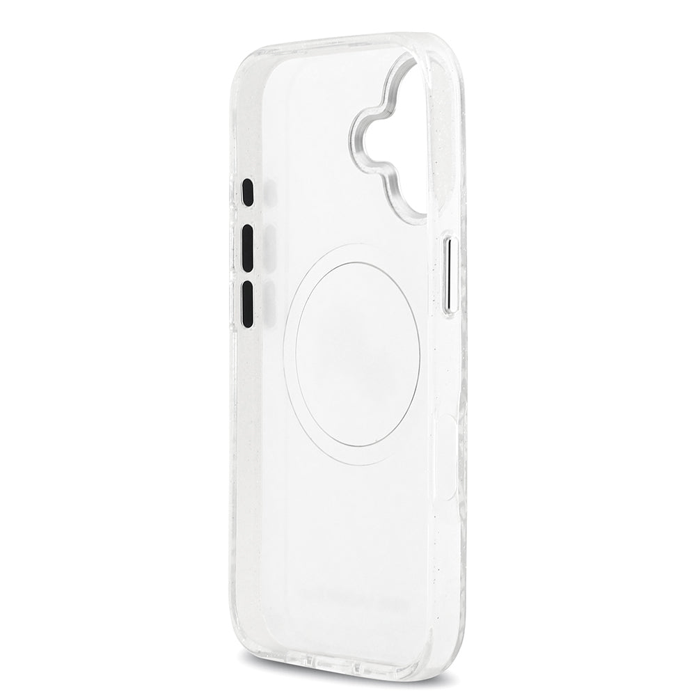 iPhone 17 Kılıf Karl Lagerfeld Orijinal Lisanslı Parlayan Simli Karl & Choupette Heads Kılıf