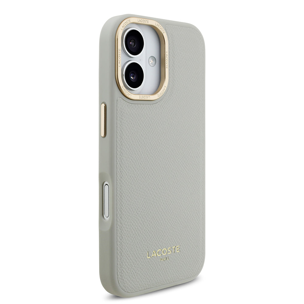 iPhone 17 Kılıf Lacoste Orijinal Lisanslı M-safe Şarj Özellikli Champs Elysees PU Deri Tasarımlı Kılıf