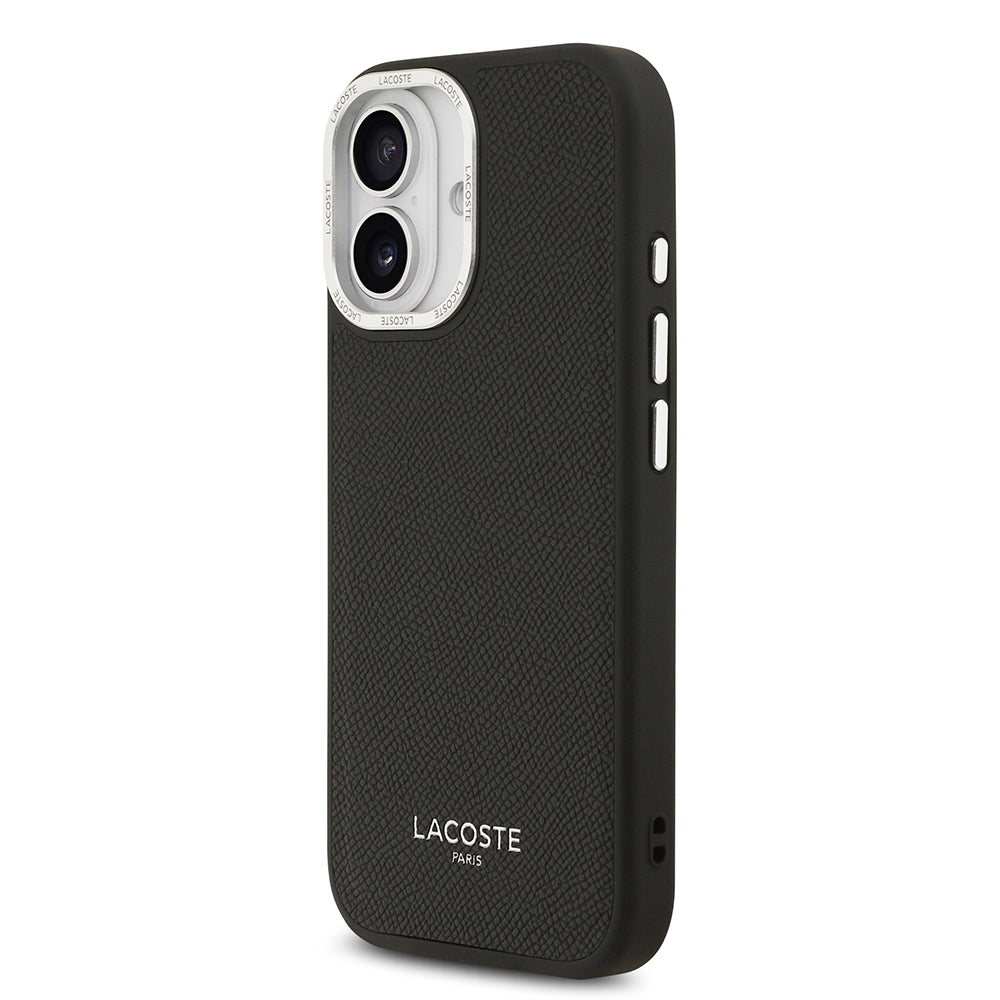 iPhone 17 Kılıf Lacoste Orijinal Lisanslı M-safe Şarj Özellikli Champs Elysees PU Deri Tasarımlı Kılıf