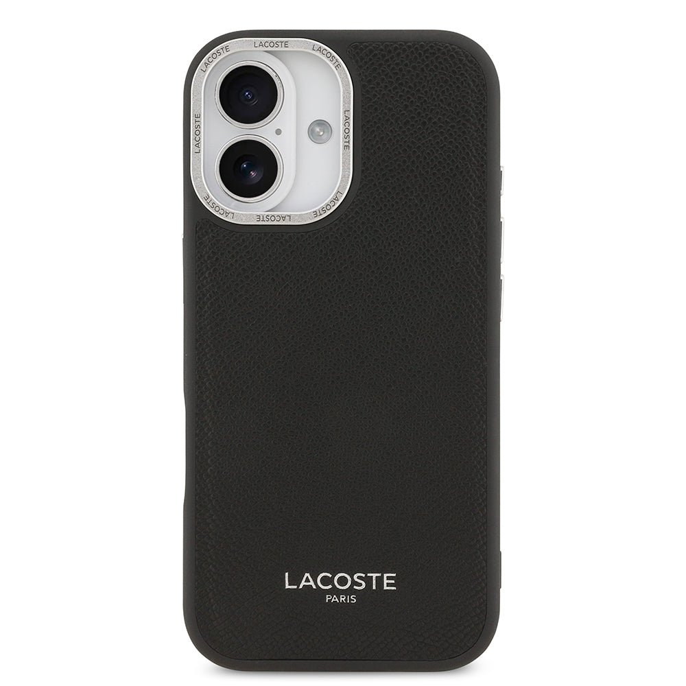 iPhone 17 Kılıf Lacoste Orijinal Lisanslı M-safe Şarj Özellikli Champs Elysees PU Deri Tasarımlı Kılıf