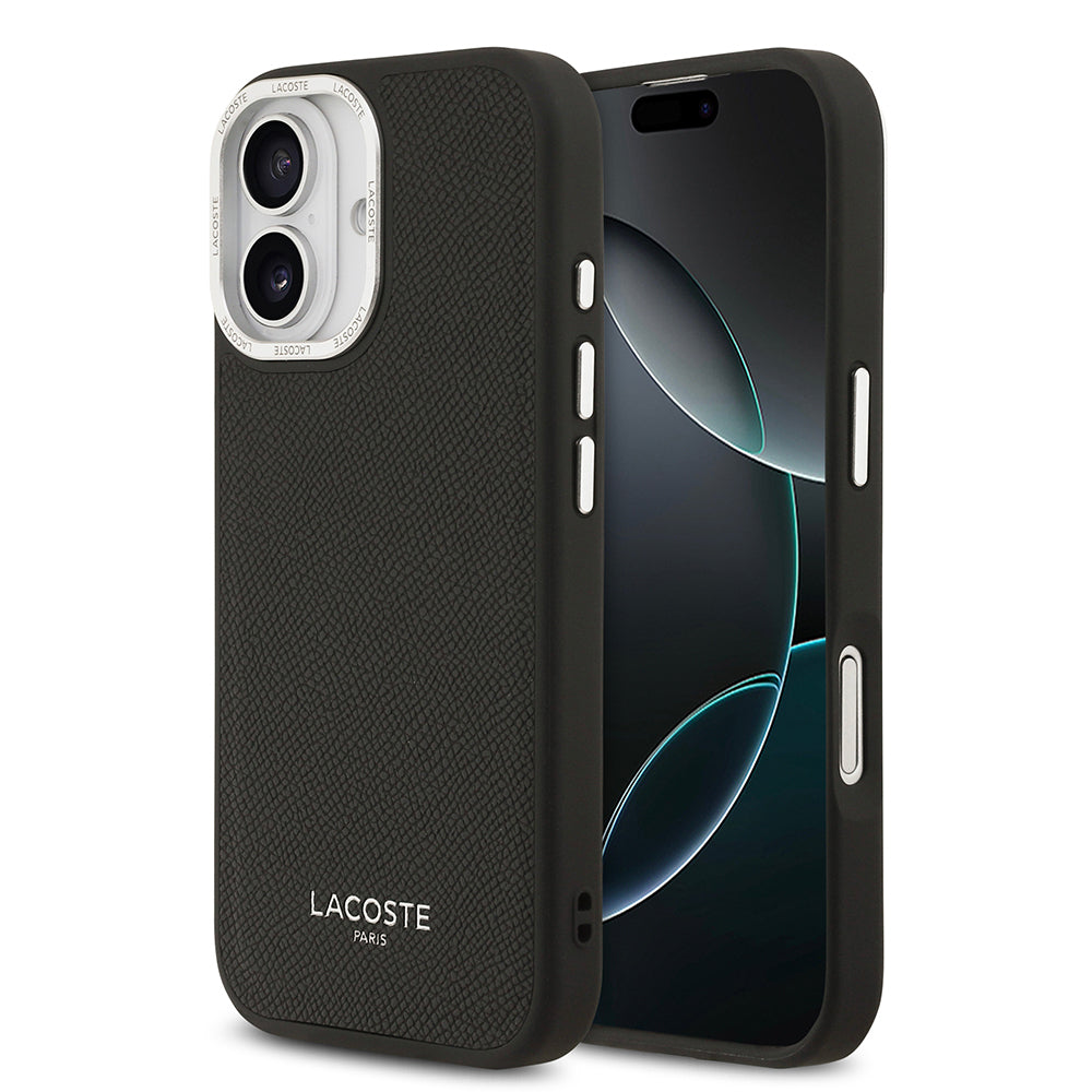 iPhone 17 Kılıf Lacoste Orijinal Lisanslı M-safe Şarj Özellikli Champs Elysees PU Deri Tasarımlı Kılıf