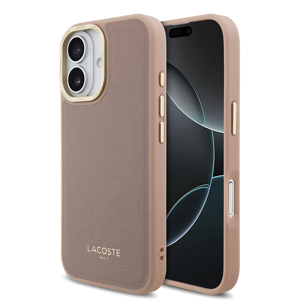 iPhone 17 Kılıf Lacoste Orijinal Lisanslı M-safe Şarj Özellikli Champs Elysees PU Deri Tasarımlı Kılıf