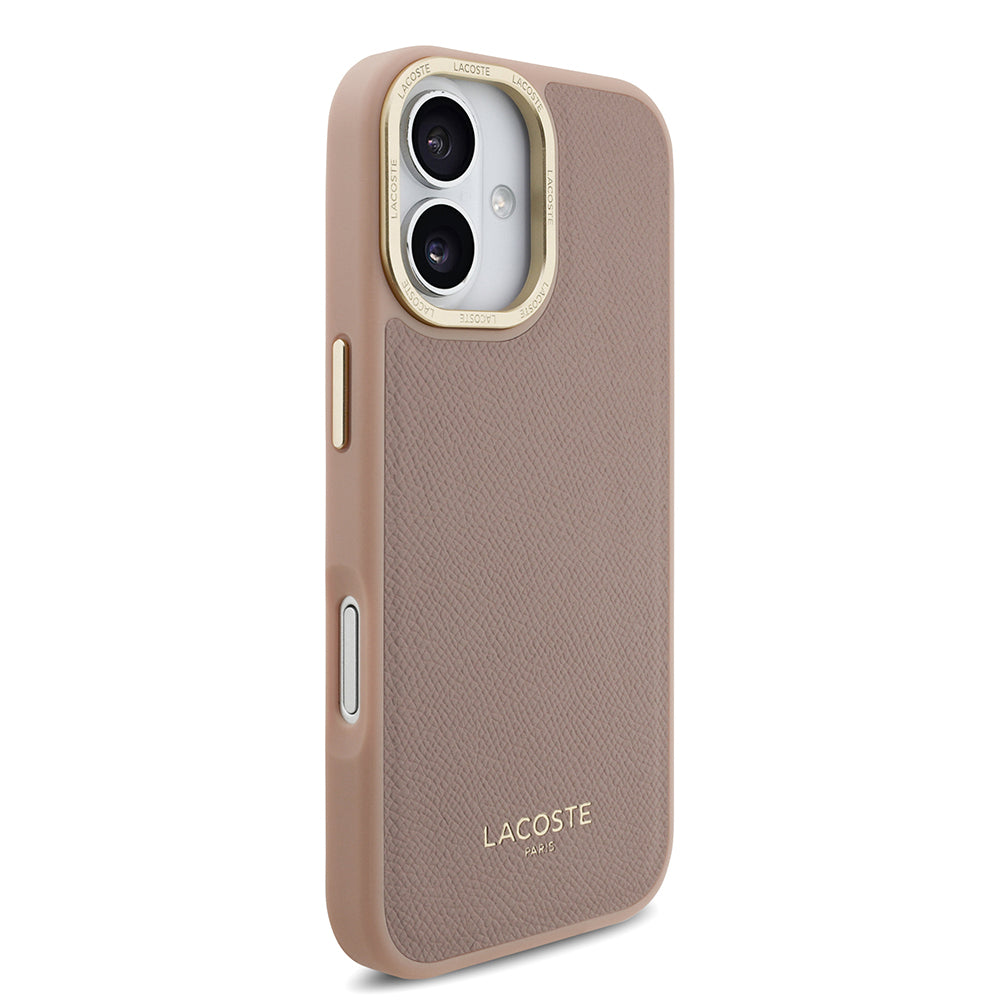 iPhone 17 Kılıf Lacoste Orijinal Lisanslı M-safe Şarj Özellikli Champs Elysees PU Deri Tasarımlı Kılıf