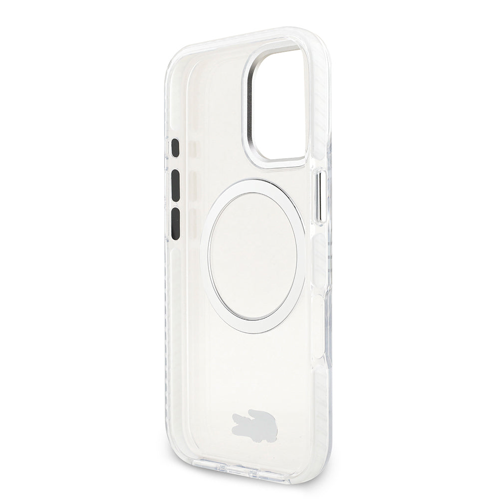 iPhone 17 Kılıf Lacoste Orijinal Lisanslı M-safe Şarj Özellikli İkonik Timsah Logolu Buzlu Kılıf