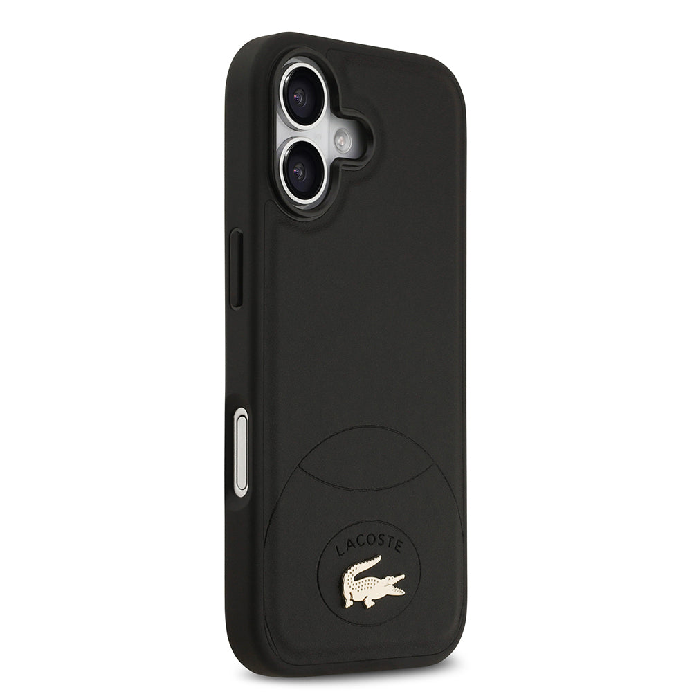 iPhone 17 Kılıf Lacoste Orijinal Lisanslı M-safe Şarj Özellikli PU Deri Tasarımlı Metal Logolu Kılıf