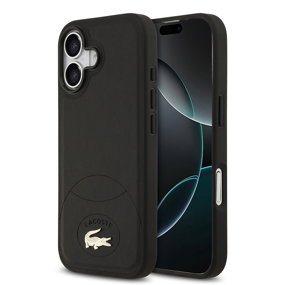 iPhone 17 Kılıf Lacoste Orijinal Lisanslı M-safe Şarj Özellikli PU Deri Tasarımlı Metal Logolu Kılıf