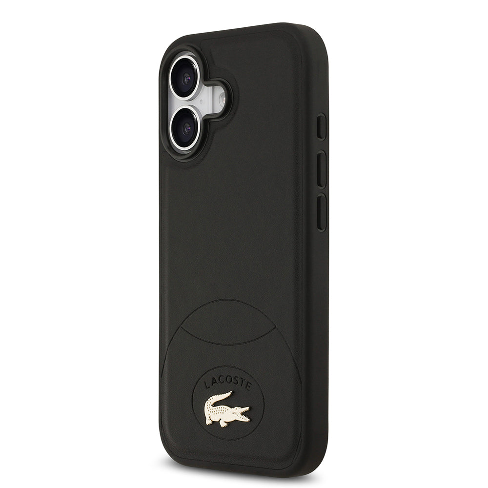 iPhone 17 Kılıf Lacoste Orijinal Lisanslı M-safe Şarj Özellikli PU Deri Tasarımlı Metal Logolu Kılıf