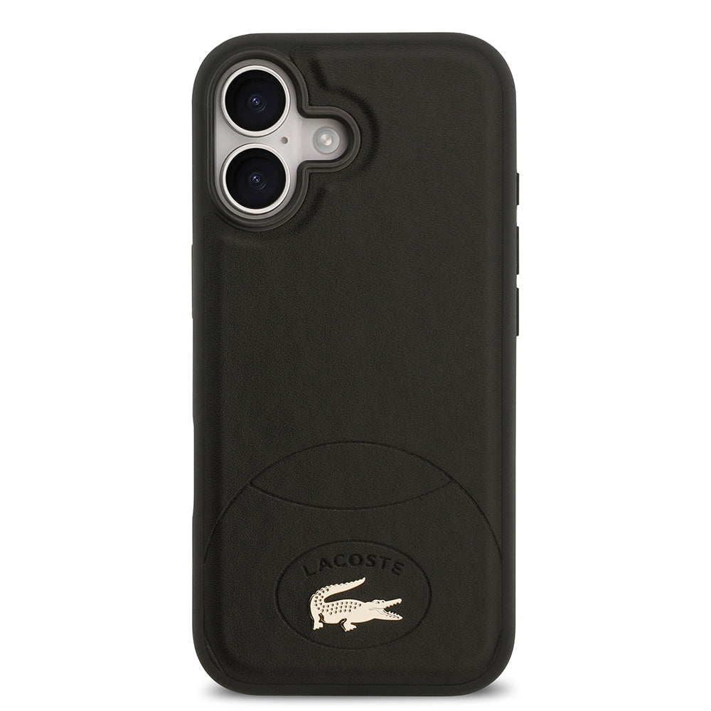 iPhone 17 Kılıf Lacoste Orijinal Lisanslı M-safe Şarj Özellikli PU Deri Tasarımlı Metal Logolu Kılıf