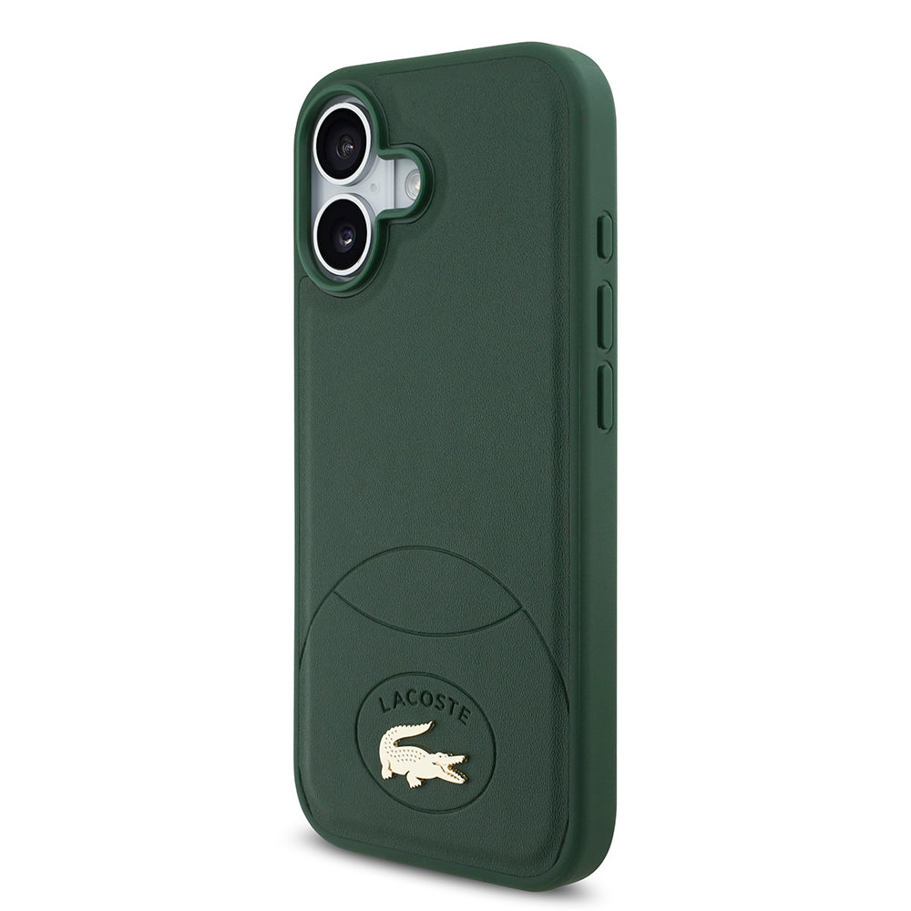 iPhone 17 Kılıf Lacoste Orijinal Lisanslı M-safe Şarj Özellikli PU Deri Tasarımlı Metal Logolu Kılıf