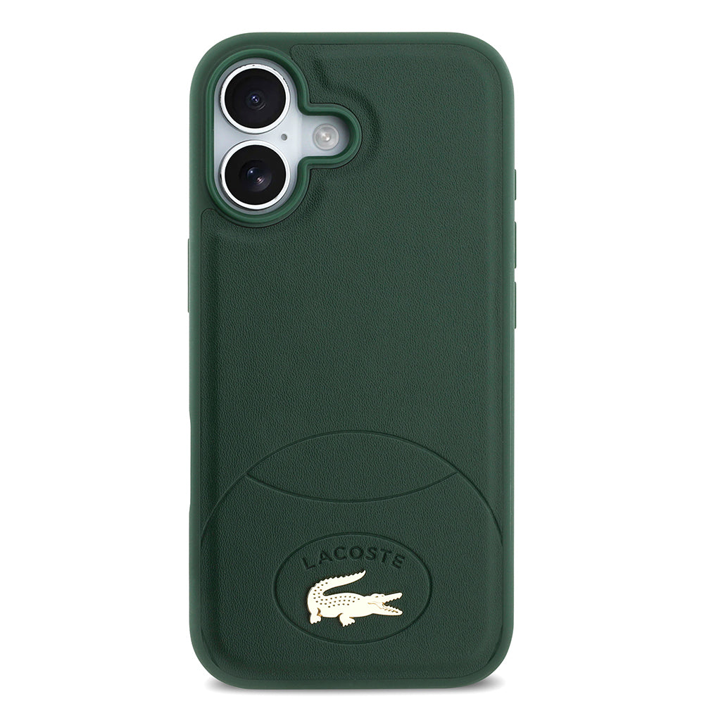 iPhone 17 Kılıf Lacoste Orijinal Lisanslı M-safe Şarj Özellikli PU Deri Tasarımlı Metal Logolu Kılıf