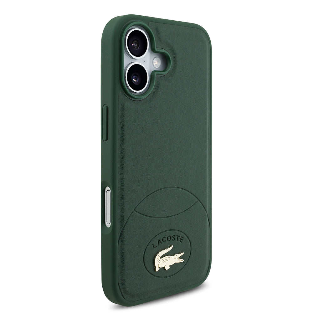 iPhone 17 Kılıf Lacoste Orijinal Lisanslı M-safe Şarj Özellikli PU Deri Tasarımlı Metal Logolu Kılıf